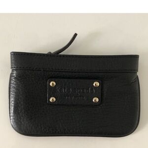 Kate Spade Black Leather Card Case/Change Purse